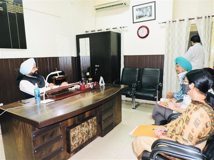 District and Sessions Judge Kanwaljit Singh Bajwa issuing instructions during the meeting regarding sponsorship and foster care scheme in Nawanshahr on Friday