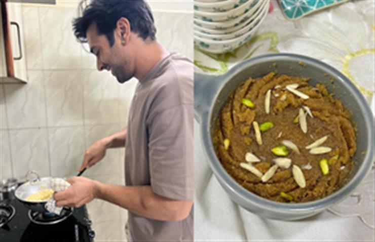 Pulkit makes halwa for first time, wife Kriti says she has fallen in love all over again