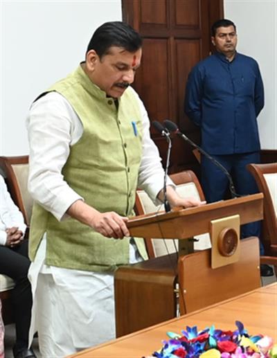 AAP leader Sanjay Singh takes oath of RS MP