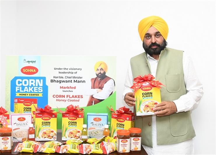 Punjab CM launches Honey coated cord flakes produced by Markfed