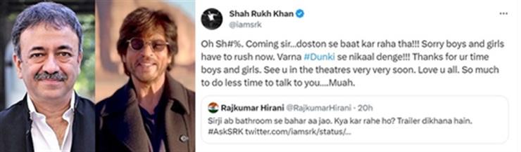 Rajkumar Hirani hilariously asks SRK to come out of the bathroom to watch ‘Dunki’ trailer