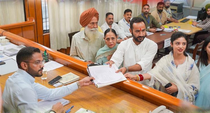 Meet Hayer files nomination paper from Sangrur