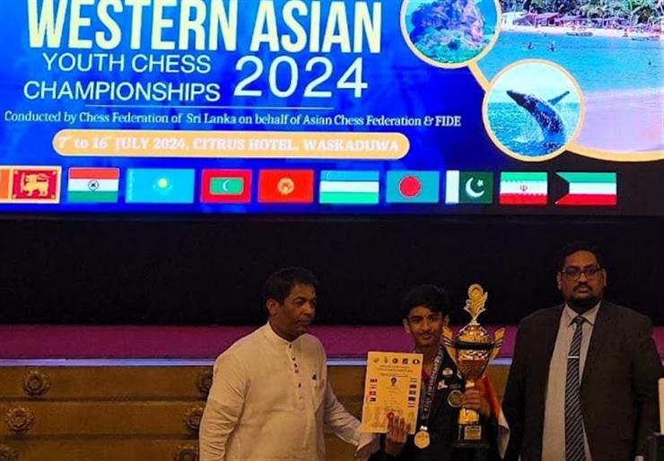 Ayaan wins gold medal in Western Asian Youth Chess