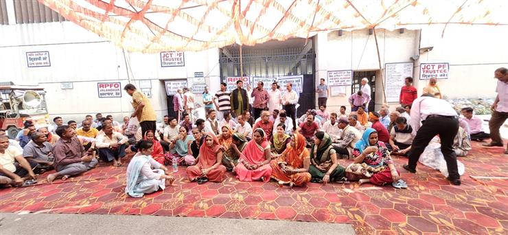 JCT Phagwara workers demand Justice as PF Scam Unfolds