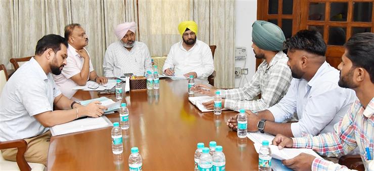 Finance Minister Harpal Singh Cheema Holds Meetings with 3 Employee Unions