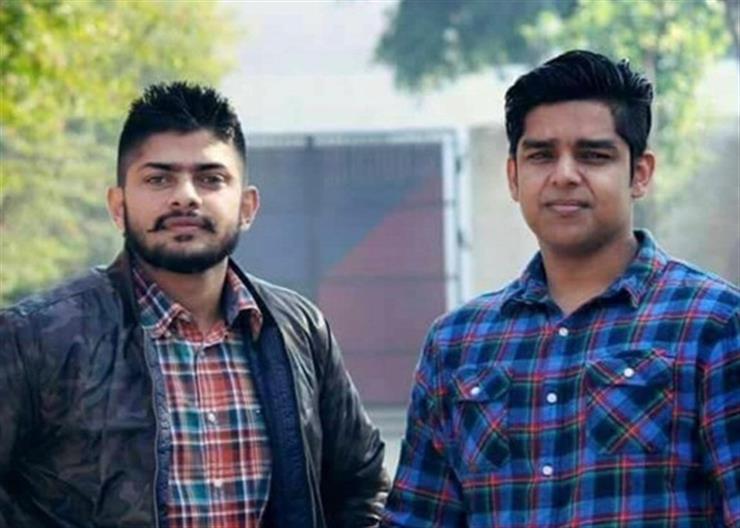 Parry (right) seen with Lawrence Bishnoi in a college days pic. Both were class mates.