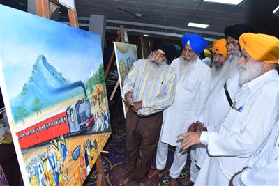 Historical paintings by 30 painters dedicated to centenary of Guru Ka Bagh Morcha and Saka Sri Panja Sahib