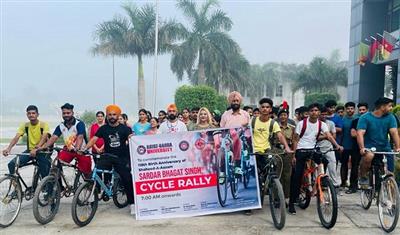 Cycle rally and Run for Freedom by RBU students