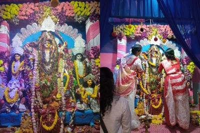Maa Durga worshipped as Ardhanariswara by Kolkata transgenders