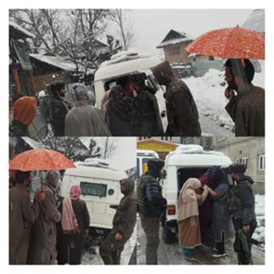 Pregnant woman evacuated in J&K's Sopore amid heavy snowfall