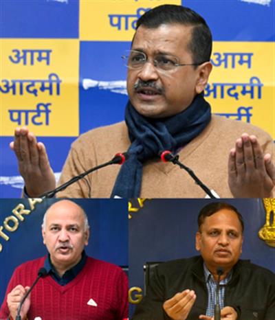 LS polls: AAP names jailed Arvind Kejriwal, Manish Sisodia, Satyendar Jain as star campaigners for Gujarat