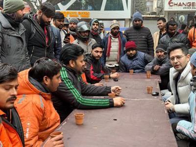 New Year’s Eve with gig workers: Raghav Chadha calls their demands ‘just’