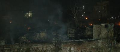 Two children killed as massive fire destroys dozens of huts in Lucknow slum cluster