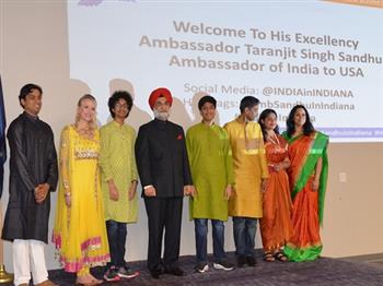 Indian Ambassador to USA Taranjit Singh Sandhu visiting Indianapolis