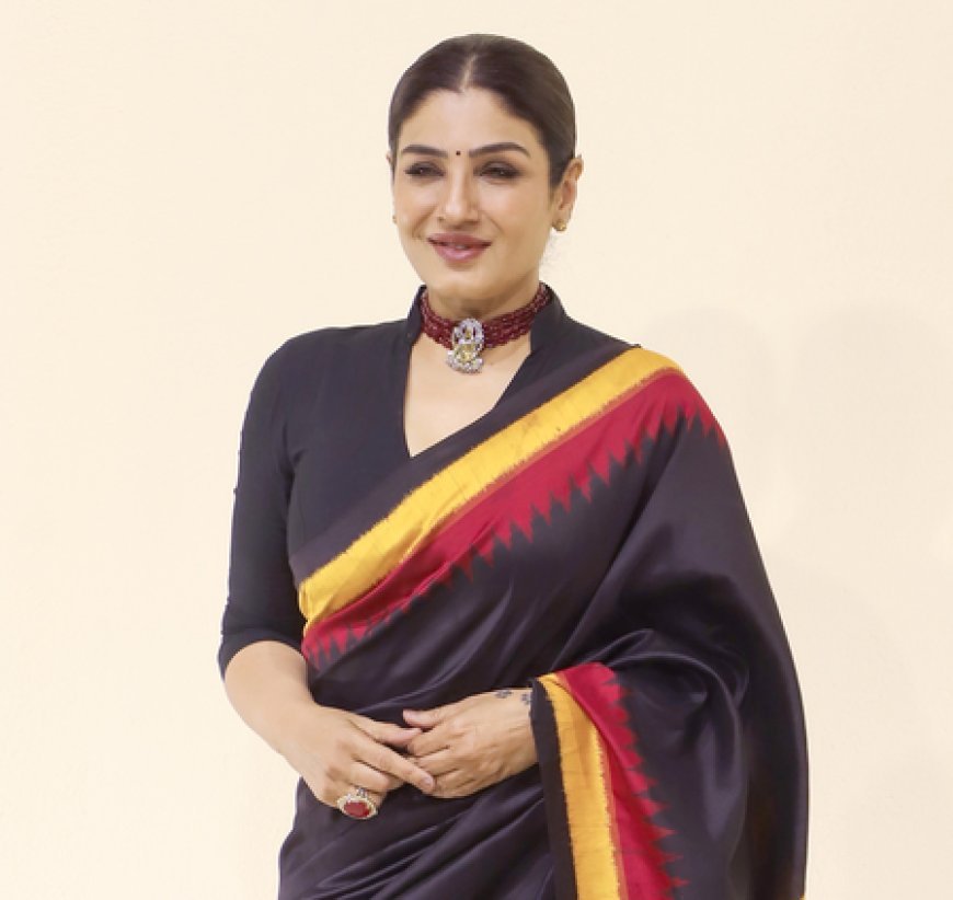 Raveena Tandon almost gets bitten by a dog on red carpet, actress keeps calm