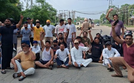 Power Workers’ Strike Plunges Phagwara Block into Darkness, Water Crisis Deepens; Residents Stage Protests