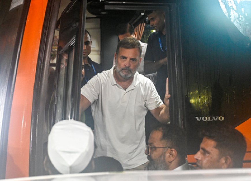 Rahul Gandhi marches to Gandhi Smriti, demands justice for NEET students
