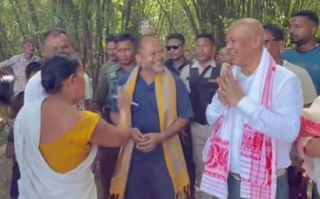 BTC Chief Hagrama Mohilary leads relief mission to flood-hit Sivasagar, distributes aid