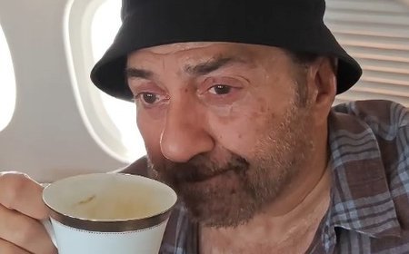 Sunny Deol and Karan Deol indulge in ‘Baap Beta Dialoguebaazi’ on a flight