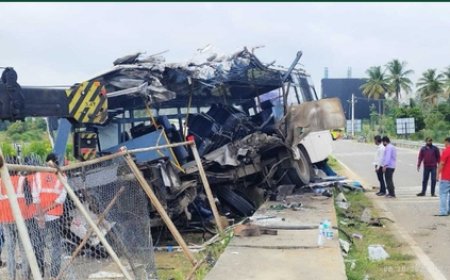 Two killed, four critical as Kerala bus overturns after hitting signboard on Bengaluru-Mysuru Expressway