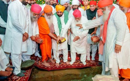 Punjab CM  Lays Foundation Stone Of Sri Guru Ravidass Ji Bani Adhyayan Centre