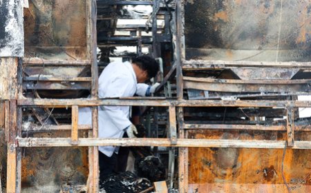 School bus catches fire in Jaisalmer; all 25 children escape safely
