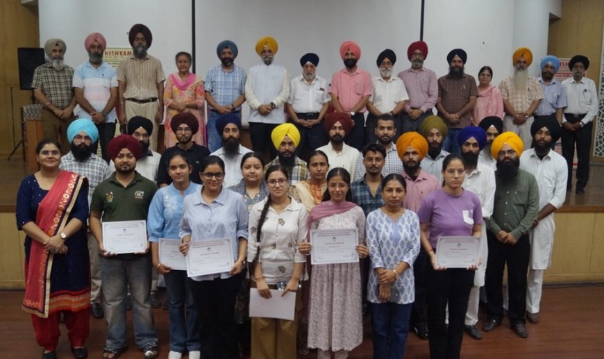 Scholarship distribution by Nishkam Sikh Welfare Council, New Delhi and Sikh Human Development Foundation, USA at Guru Nanak Dev University