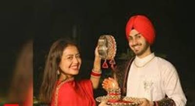 Neha Kakkar shares glimpses of first Karwa Chauth with husband Rohanpreet