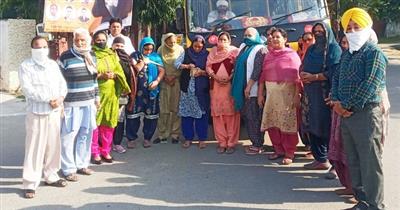 Special bus leaves Panchayat Bhawan to visit historical and religious places of Gurdaspur district