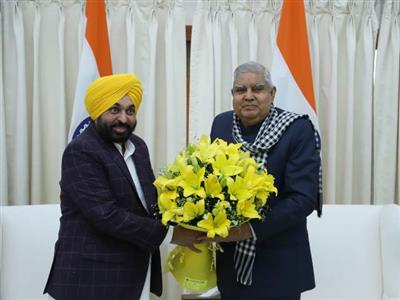 CM makes courtesy call on vice of India